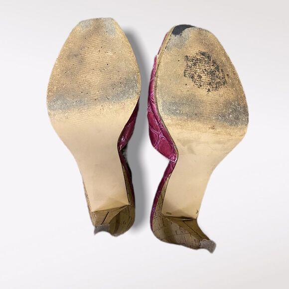 jennifer & JENNIFER | Reptile Skin Style Square Toed Heels - Picture 8 of 10